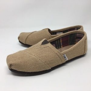 TOMS | Classic Burlap Slip-On Shoes, Size 7